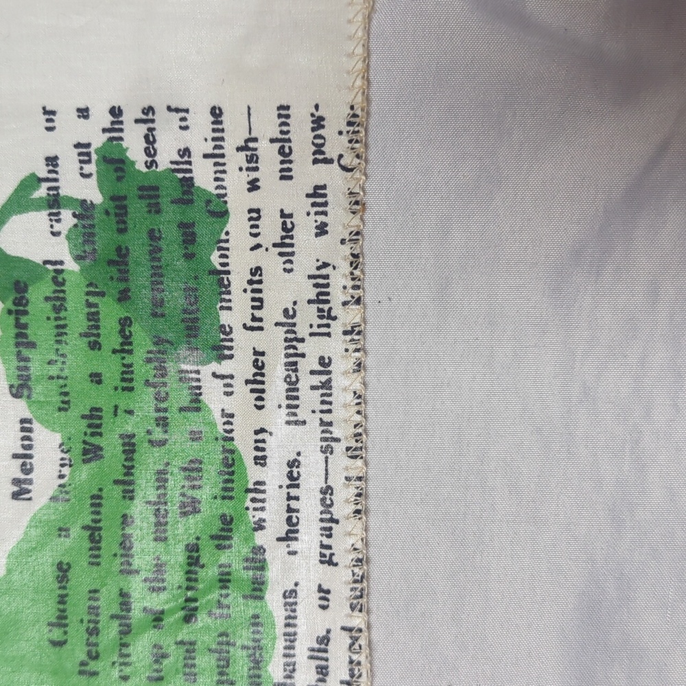 Vintage F. Schumacher "Home Grown" Vegetables Recipe Fabric Sample 26" X 36" SEE - Picture 6 of 10